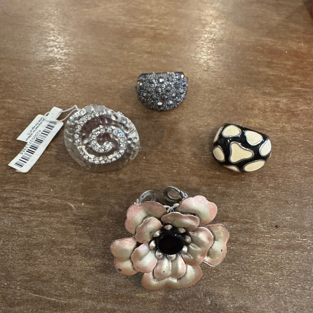Set of Four Stylish Rings